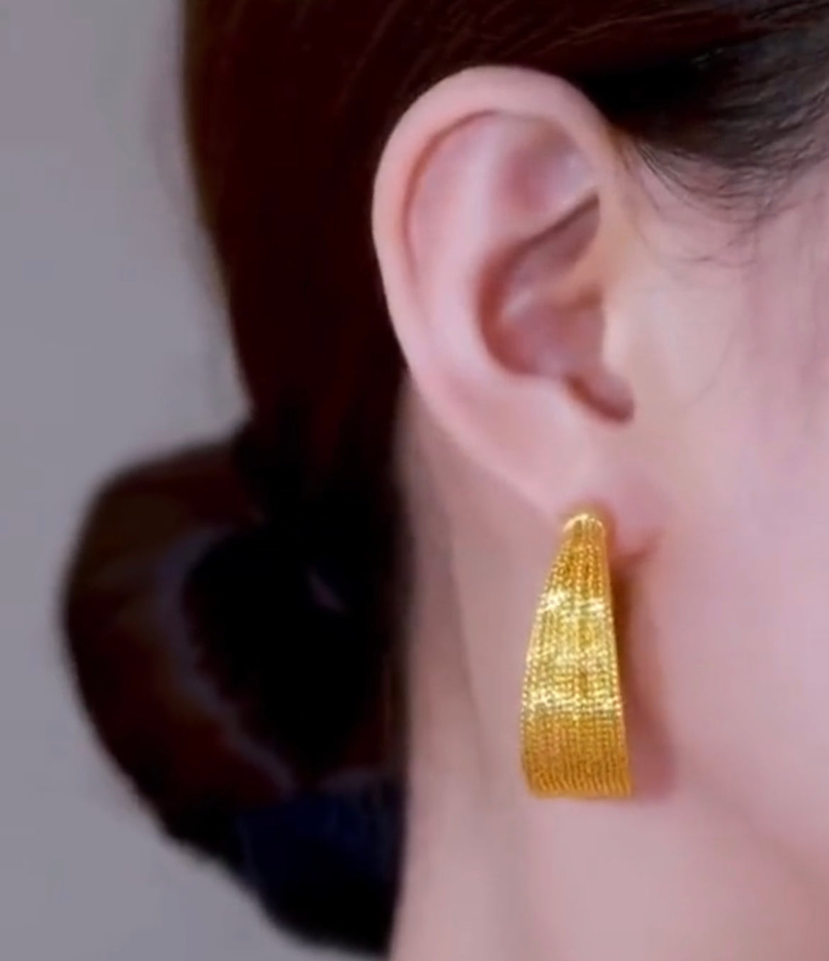 Minimalist Gold Hoop Earrings Ms06