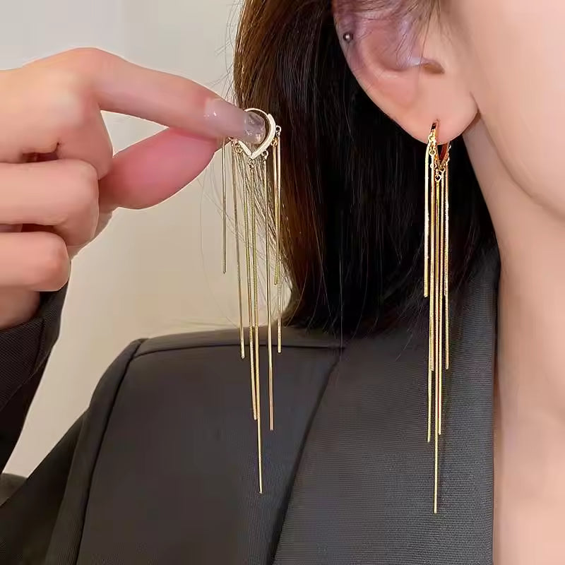 Minimalist Gold Hoop Earrings Ms03